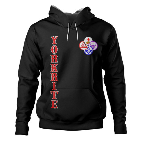 Prince Hall York Rite Hoodie Masonic Letter Style