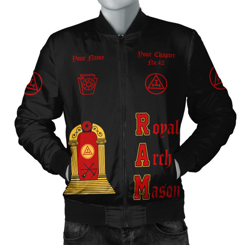 Prince Hall York Rite Bomber Jacket Custom H.R.A.M. Crimson Glory