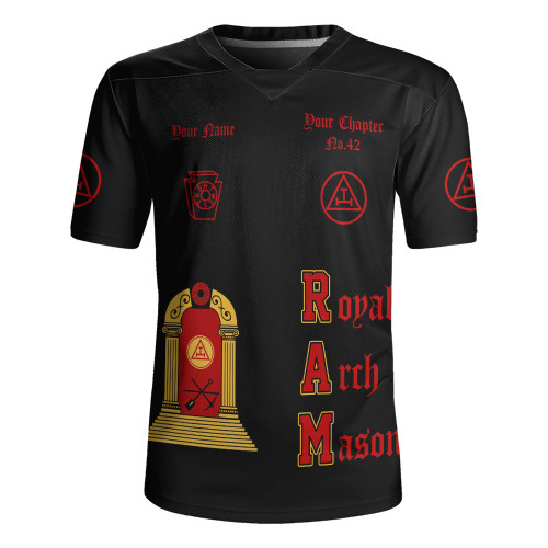 Prince Hall York Rite Rugby Jersey Custom H.R.A.M. Crimson Glory