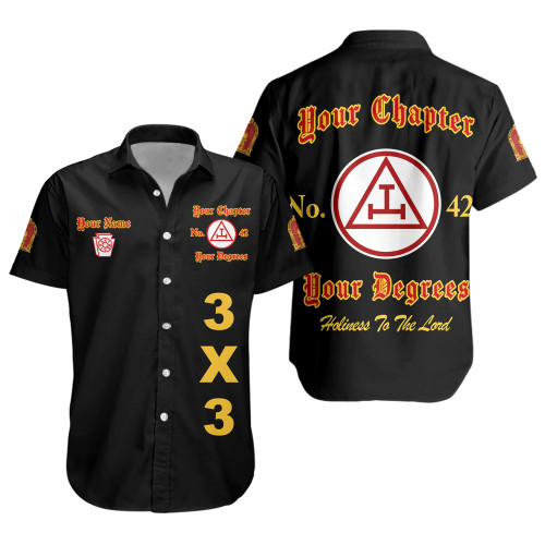 Prince Hall York Rite Short Sleeve Shirt Custom Holiness Chapter Legacy