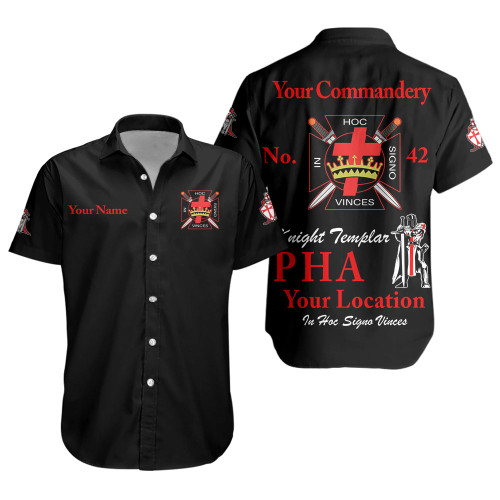 Prince Hall York Rite Short Sleeve Shirt Custom Knights Of The Red Cross