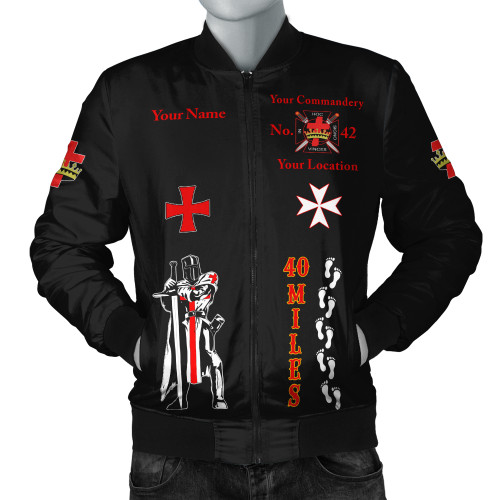 Prince Hall York Rite Bomber Jacket Custom Knight Templar Miles Of Faith