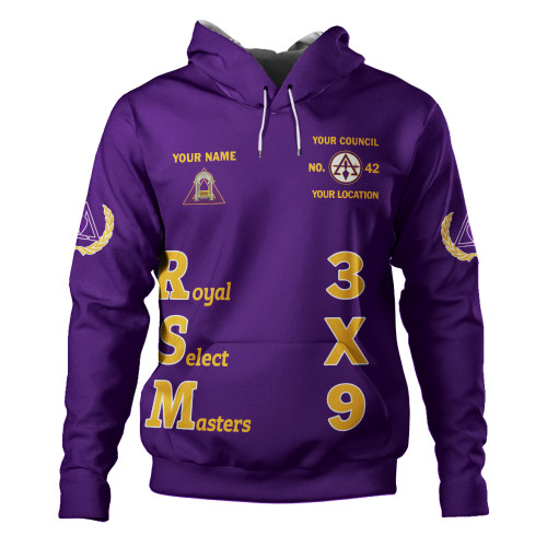Prince Hall York Rite Hoodie Custom Royal & Select Masters 3x9