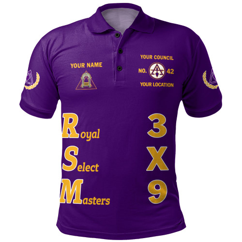 Prince Hall York Rite Polo Shirt Custom Royal & Select Masters 3x9