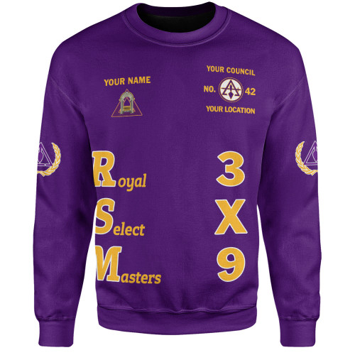 Prince Hall York Rite Sweatshirt Custom Royal & Select Masters 3x9