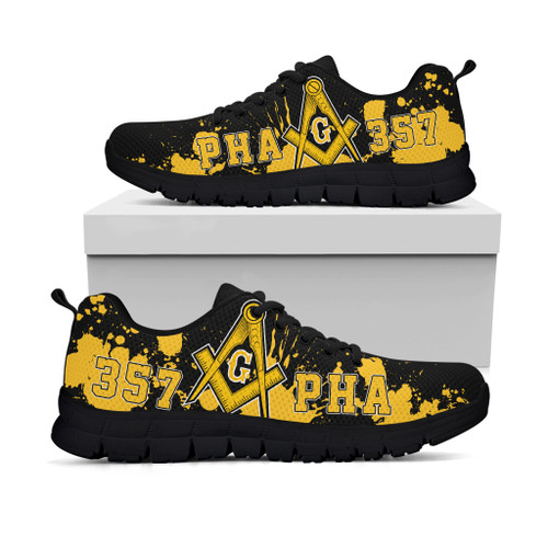 Prince Hall Freemasonry Sneakers Mason Lodge Brush Style