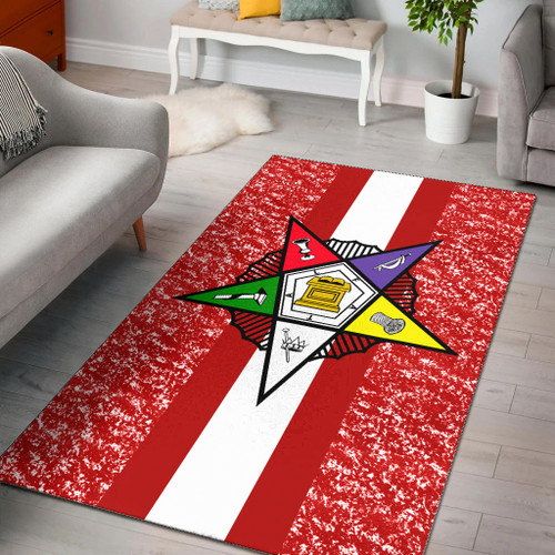 Order of the Eastern Star Area Rug Style Grunge Texture