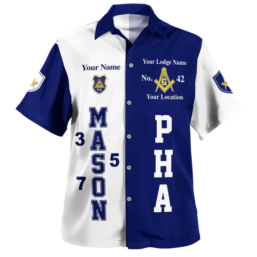 Prince Hall Freemasonry Hawaiian Shirt Custom PHA 357 Mason Half Style