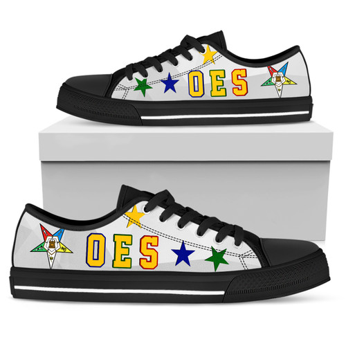Order of the Eastern Star Low Top Shoes OES Background Texture
