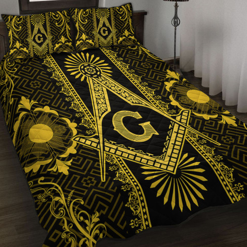 Prince Hall Freemasonry Quilt Bed Set Royal Frame Design Style