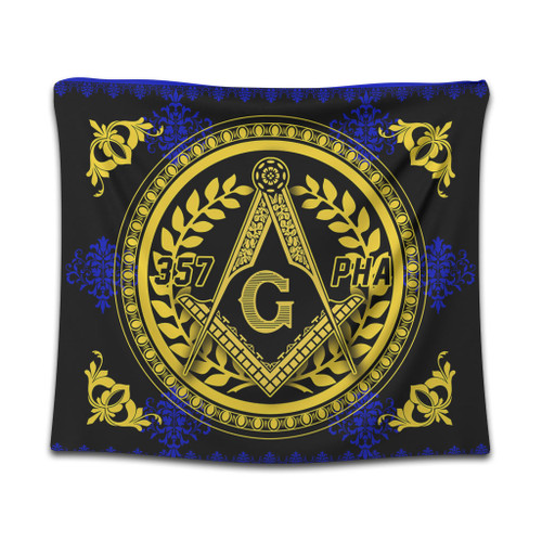 Prince Hall Freemasonry Tapestry Floral Circle Style