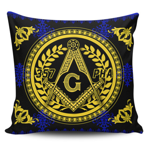 Prince Hall Freemasonry Pillow Cases Floral Circle Style