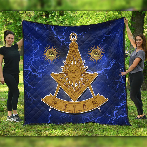 Prince Hall Freemasonry Quilt Past Master Thunder Background