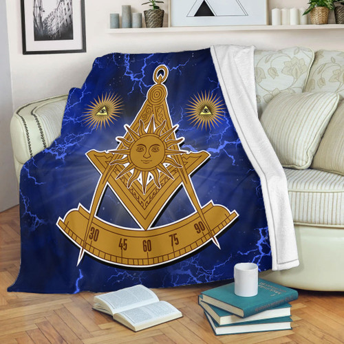 Prince Hall Freemasonry Blanket Past Master Thunder Background