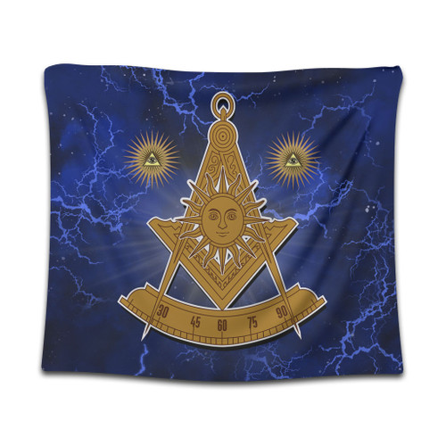 Prince Hall Freemasonry Tapestry Past Master Thunder Background