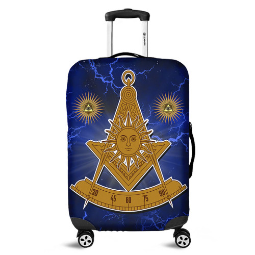 Prince Hall Freemasonry Luggage Cover Past Master Thunder Background