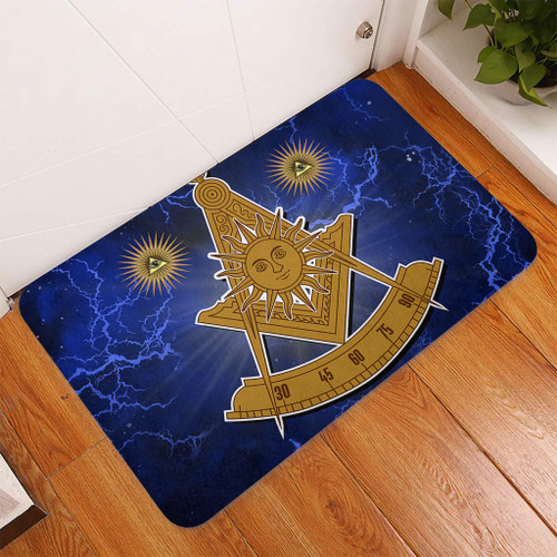 Prince Hall Freemasonry Doormat Past Master Thunder Background