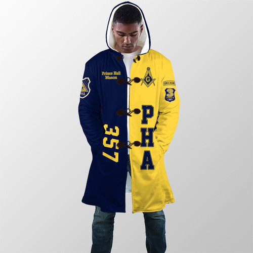 Prince Hall Freemasonry Hooded Fleece Coat Mason 357 Prince Hall Masonic