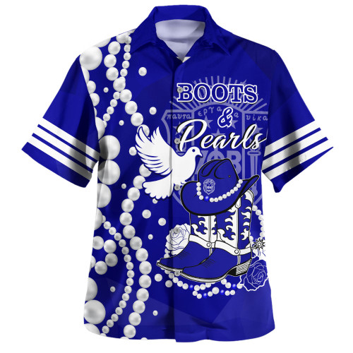 Zeta Phi Beta Hawaiian Shirt Royal Boots And Pearls Edition