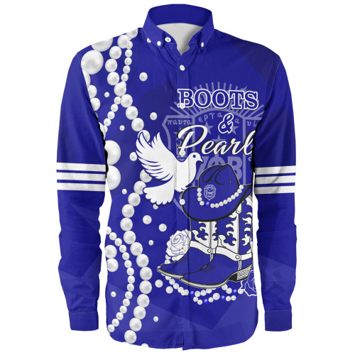 Zeta Phi Beta Long Sleeve Shirt Royal Boots And Pearls Edition