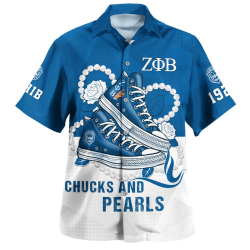 Zeta Phi Beta Hawaiian Shirt Zeta Chucks And Pearls Legacy