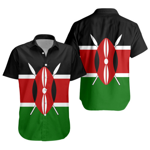 Kenya Short Sleeve Shirt Flag Original Style