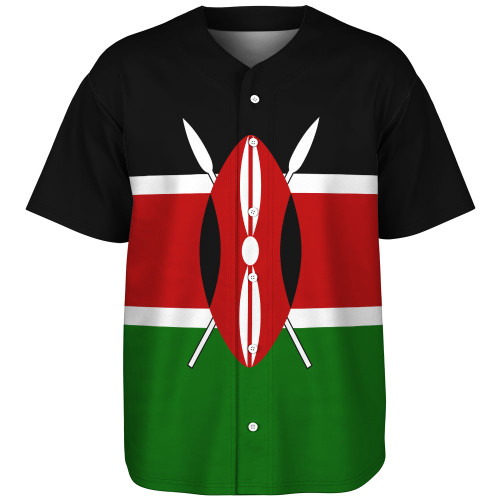 Kenya Baseball Shirt Flag Original Style