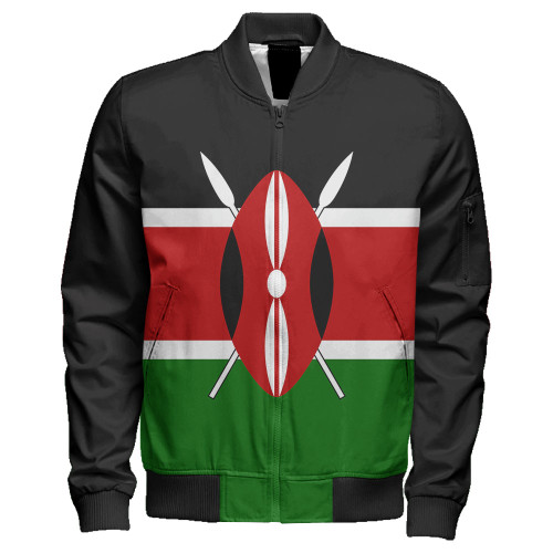 Kenya Zipper Bomber Jacket Flag Original Style