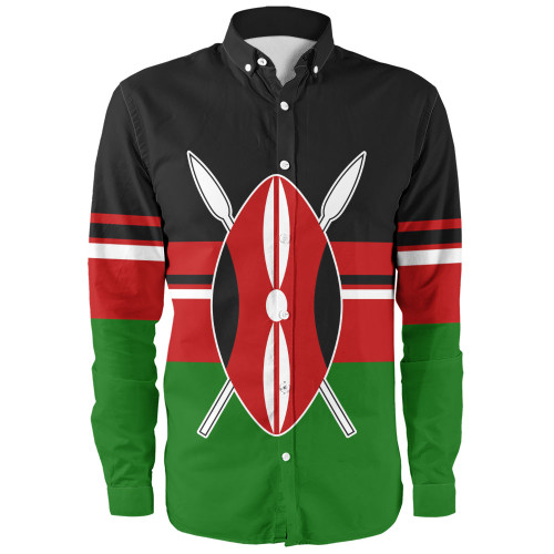 Kenya Long Sleeve Shirt Flag Unity Style