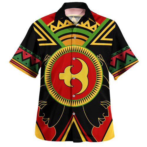 Akoko Nan Hawaiian Shirt Adinkra Symbols