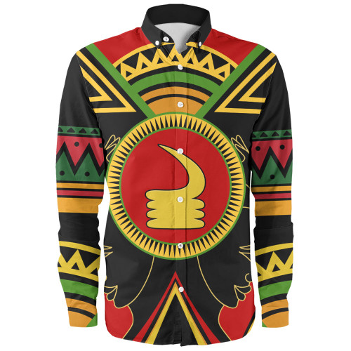 Akoben Long Sleeve Shirt Adinkra Symbols
