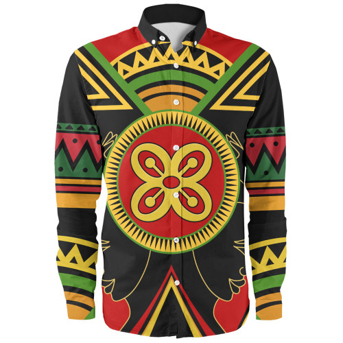 Bese Saka Long Sleeve Shirt Adinkra Symbols
