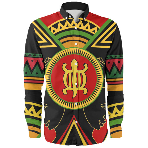 Denkyem Long Sleeve Shirt Adinkra Symbols