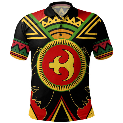Akoko Nan Polo Shirt Adinkra Symbols