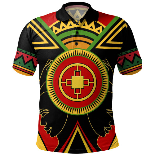 Dame-Dame Polo Shirt Adinkra Symbols