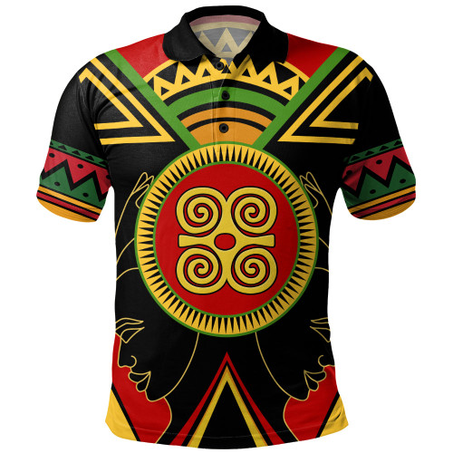 Dwennimmen Polo Shirt Adinkra Symbols