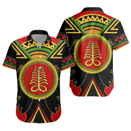 Aya Short Sleeve Shirt Adinkra Symbols