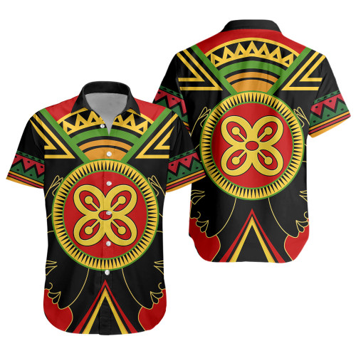 Bese Saka Short Sleeve Shirt Adinkra Symbols