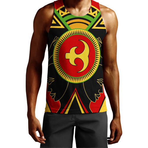 Akoko Nan Tank Top Adinkra Symbols