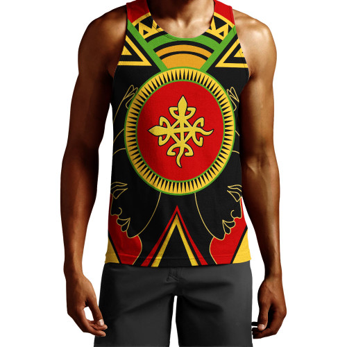 Denkyemfunefu Tank Top Adinkra Symbols