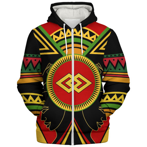 Epa Sherpa Hoodie Adinkra Symbols