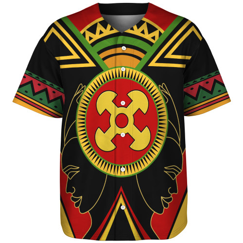 Akoma Ntoso Baseball Shirt Adinkra Symbols