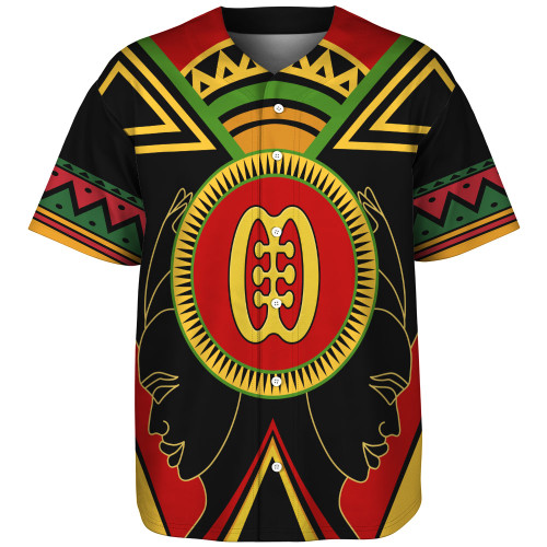 Ese Ne Tekrema Baseball Shirt Adinkra Symbols