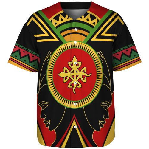 Denkyemfunefu Baseball Shirt Adinkra Symbols