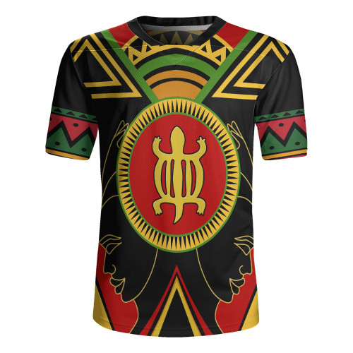 Denkyem Rugby Jersey Adinkra Symbols