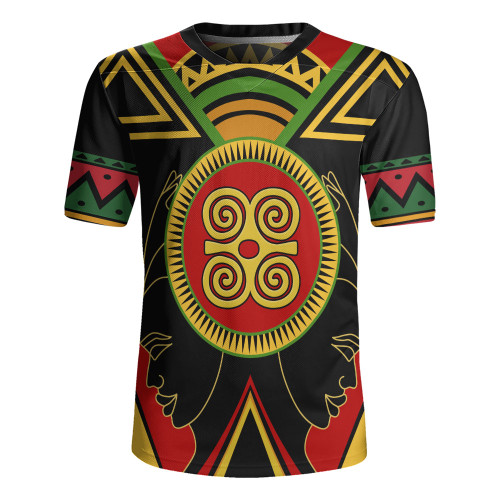 Dwennimmen Rugby Jersey Adinkra Symbols