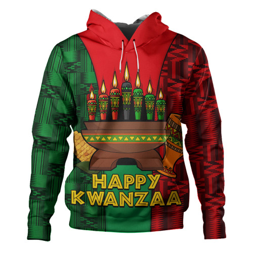 Kwanzaa Hoodie Holiday Kwanzaa With Culture Pattern African