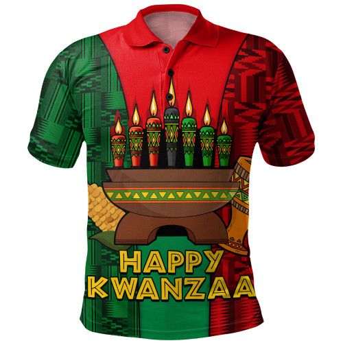 Kwanzaa Polo Shirt Holiday Kwanzaa With Culture Pattern African