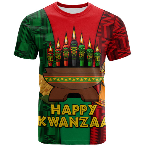 Kwanzaa T-Shirt Holiday Kwanzaa With Culture Pattern African