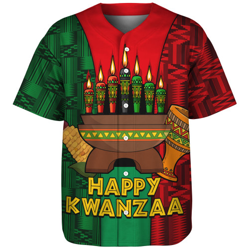 Kwanzaa Baseball Shirt Holiday Kwanzaa With Culture Pattern African